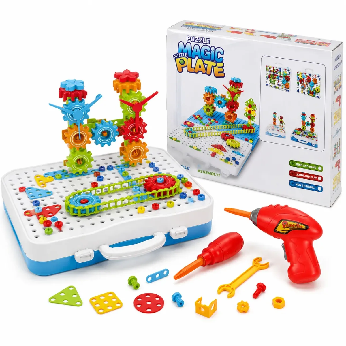 Set Constructor Infantil con Taladro 258 Piezas8