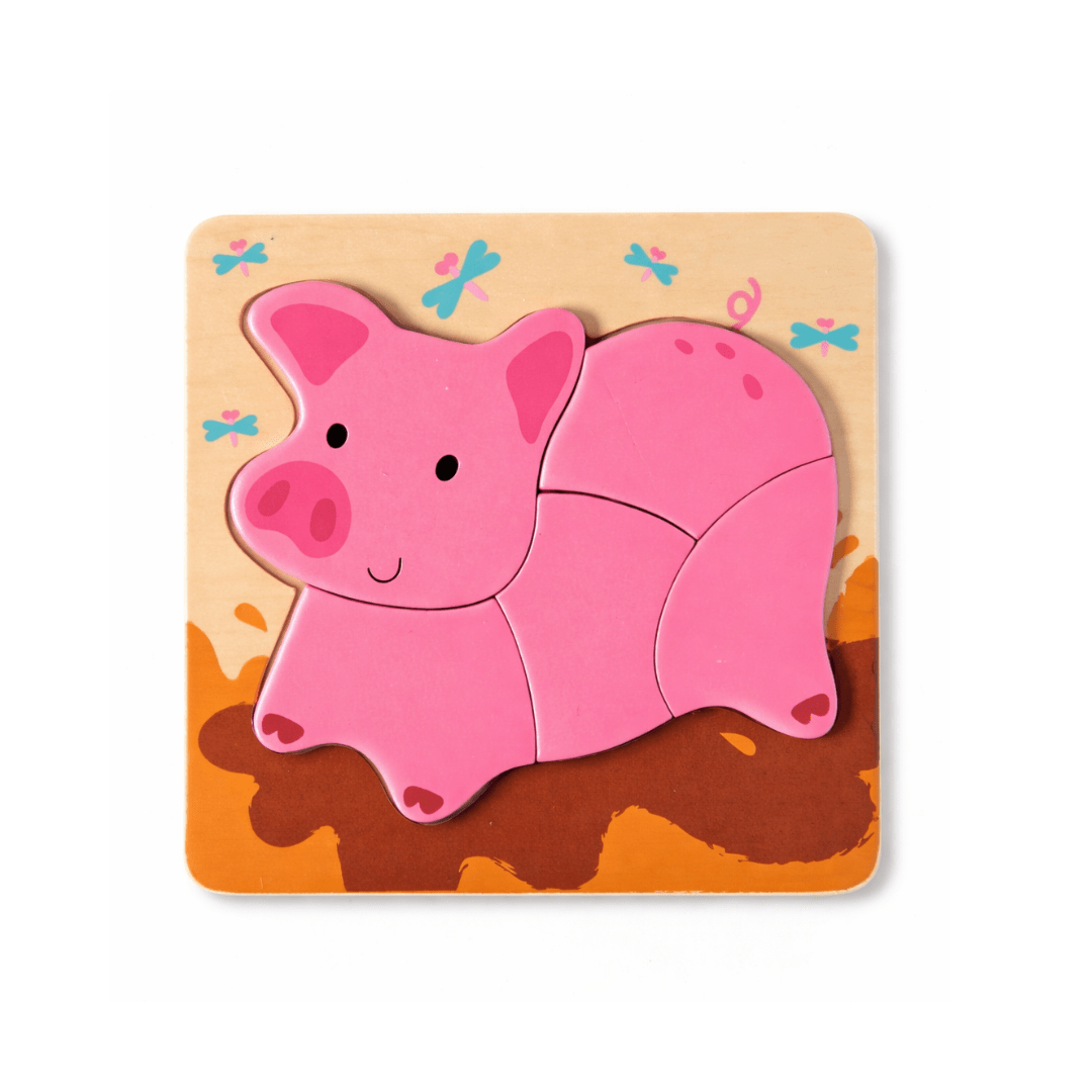 Set de 6 Puzzles de Madera con Animales4