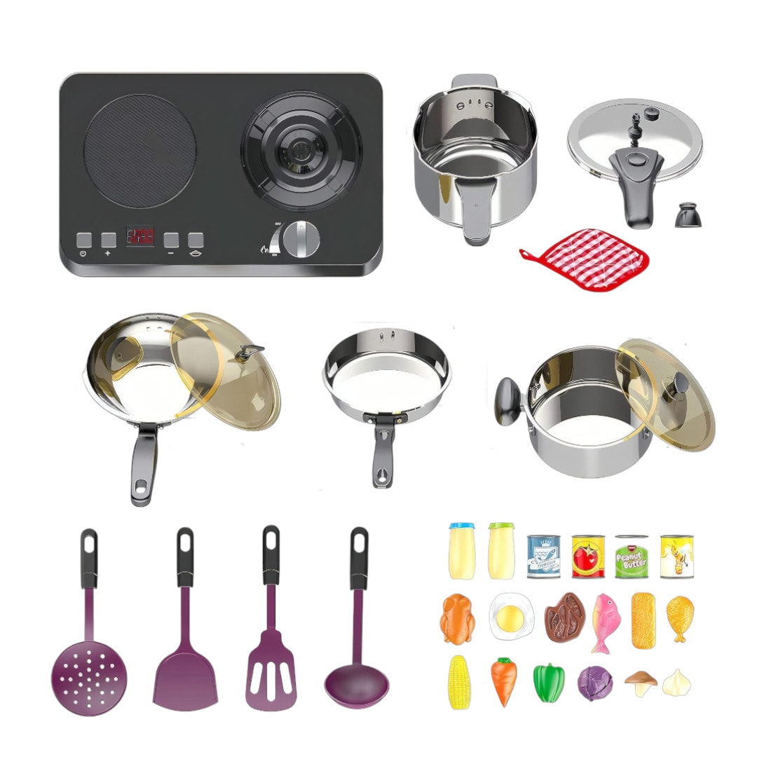 Set de Cocina Infantil con Ollas metalicas 32 pcs3