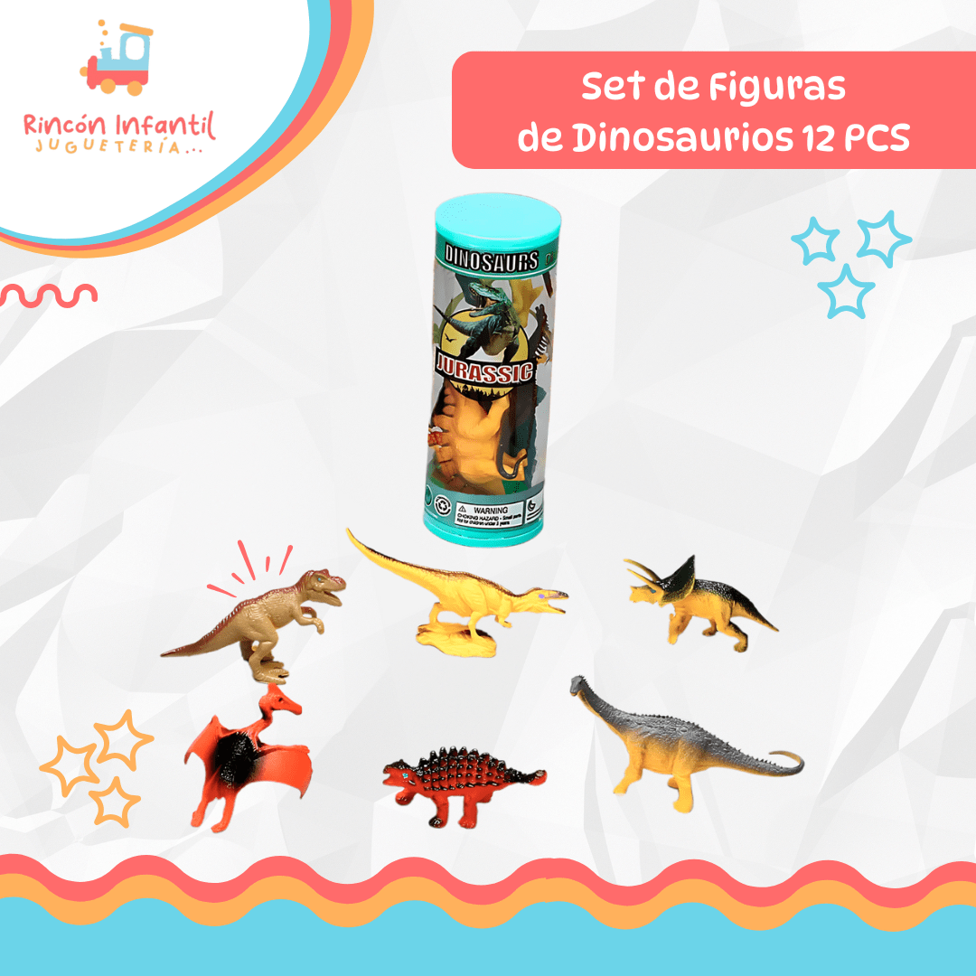 Set 13 Dinosaurios en Tubo5
