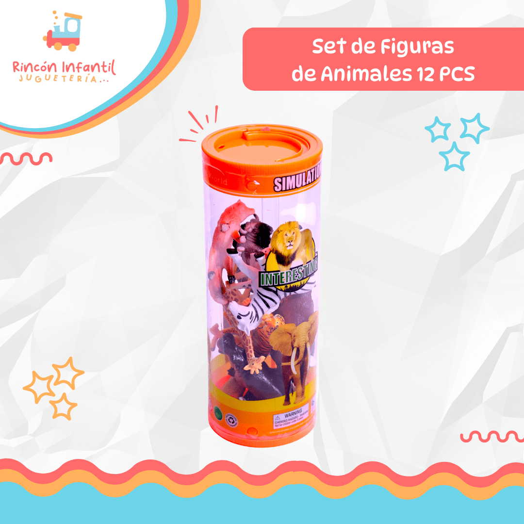 Set 12 Animales en Tubo2