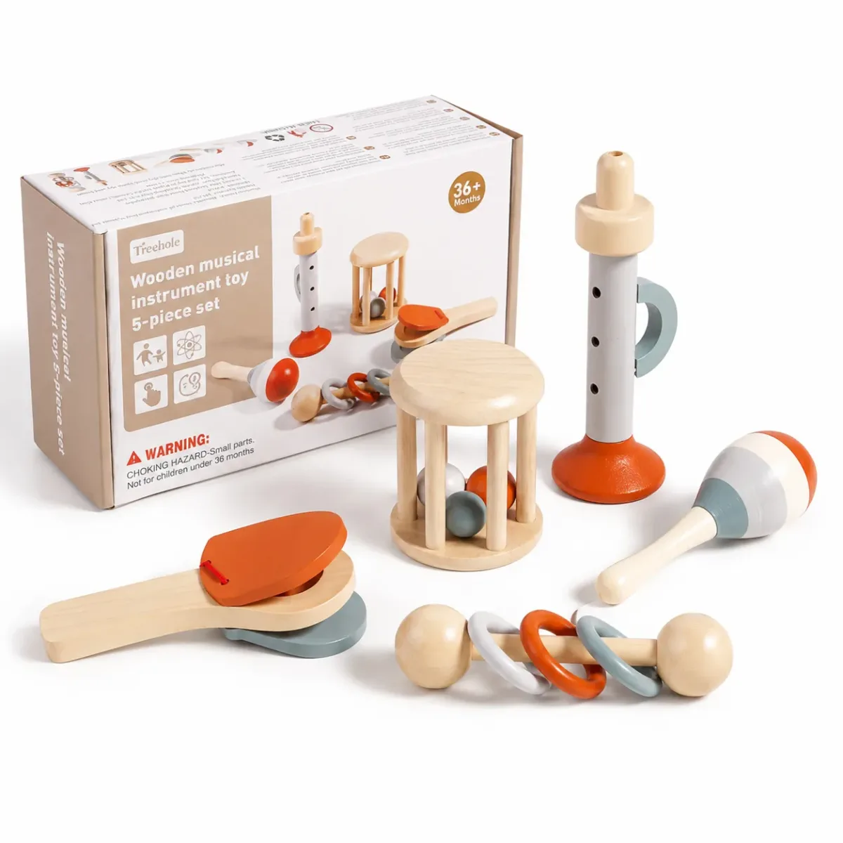 Set Sensorial Musical de Madera 5 Piezas2