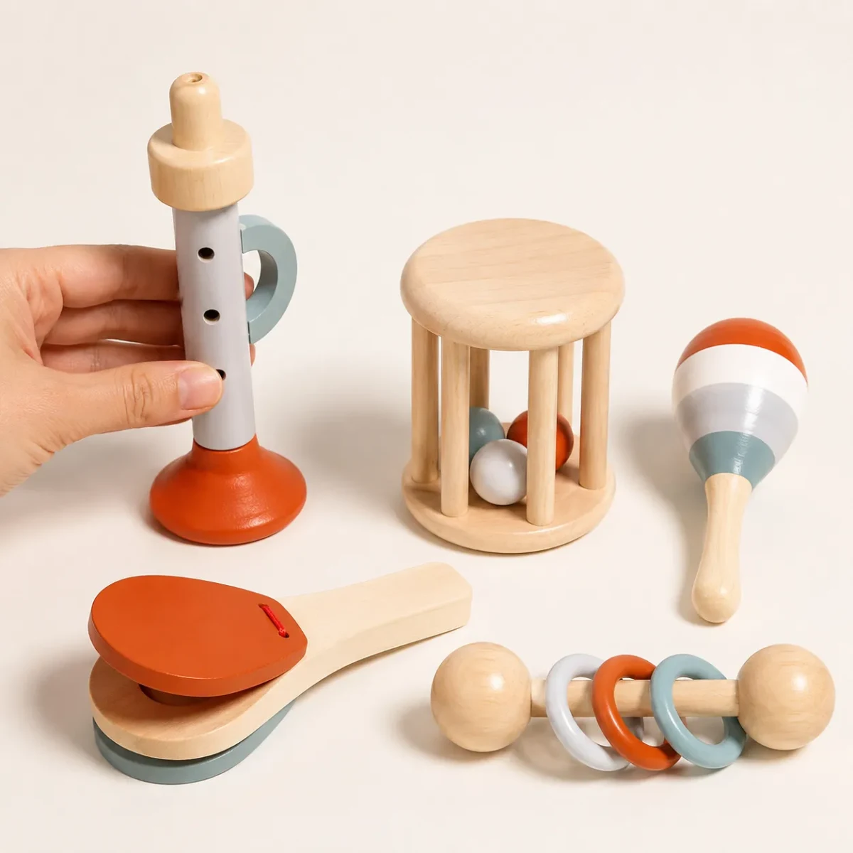Set Sensorial Musical de Madera 5 Piezas4