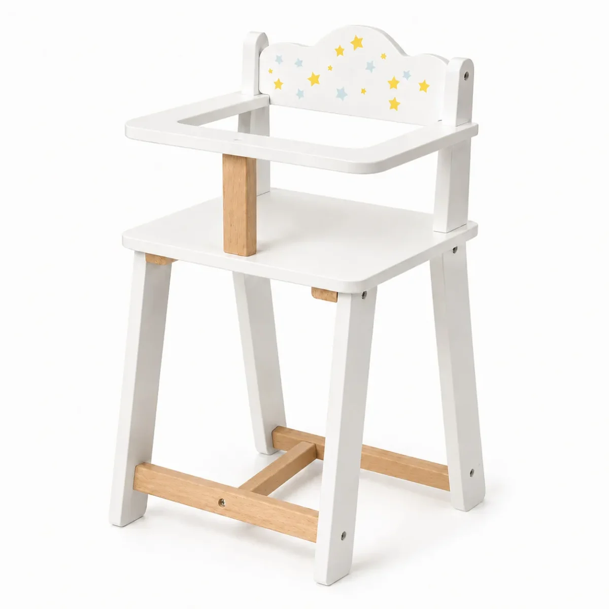 Silla para comer para muñecas de madera 0