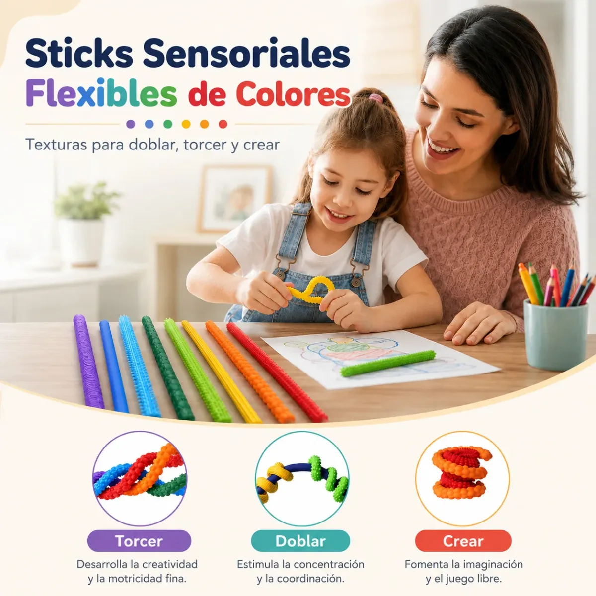 Sticks  Sensoriales Flexibles de Colores4