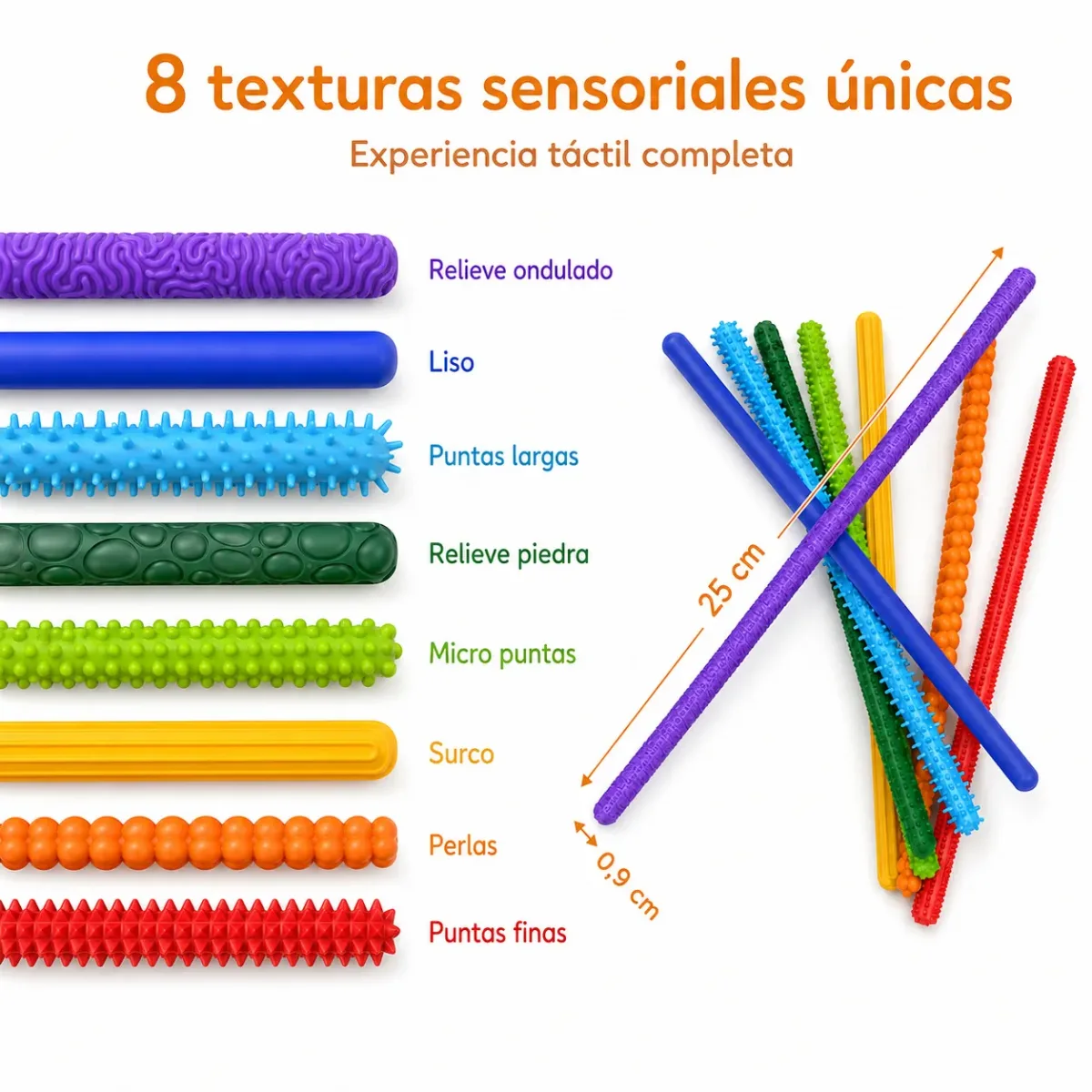 Sticks  Sensoriales Flexibles de Colores3