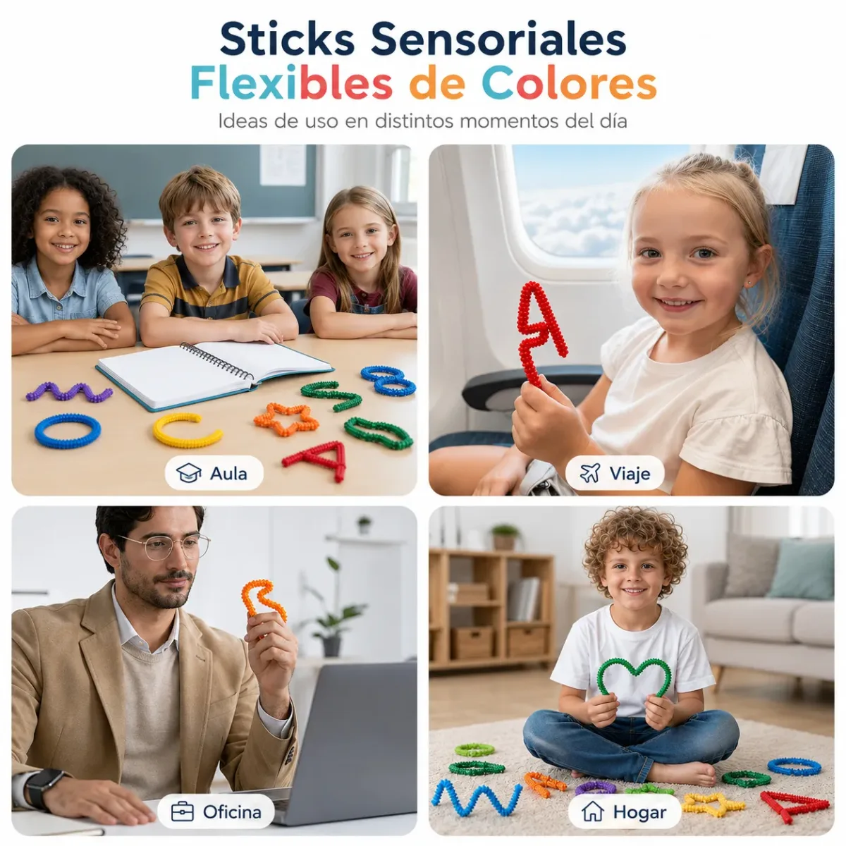 Sticks  Sensoriales Flexibles de Colores6