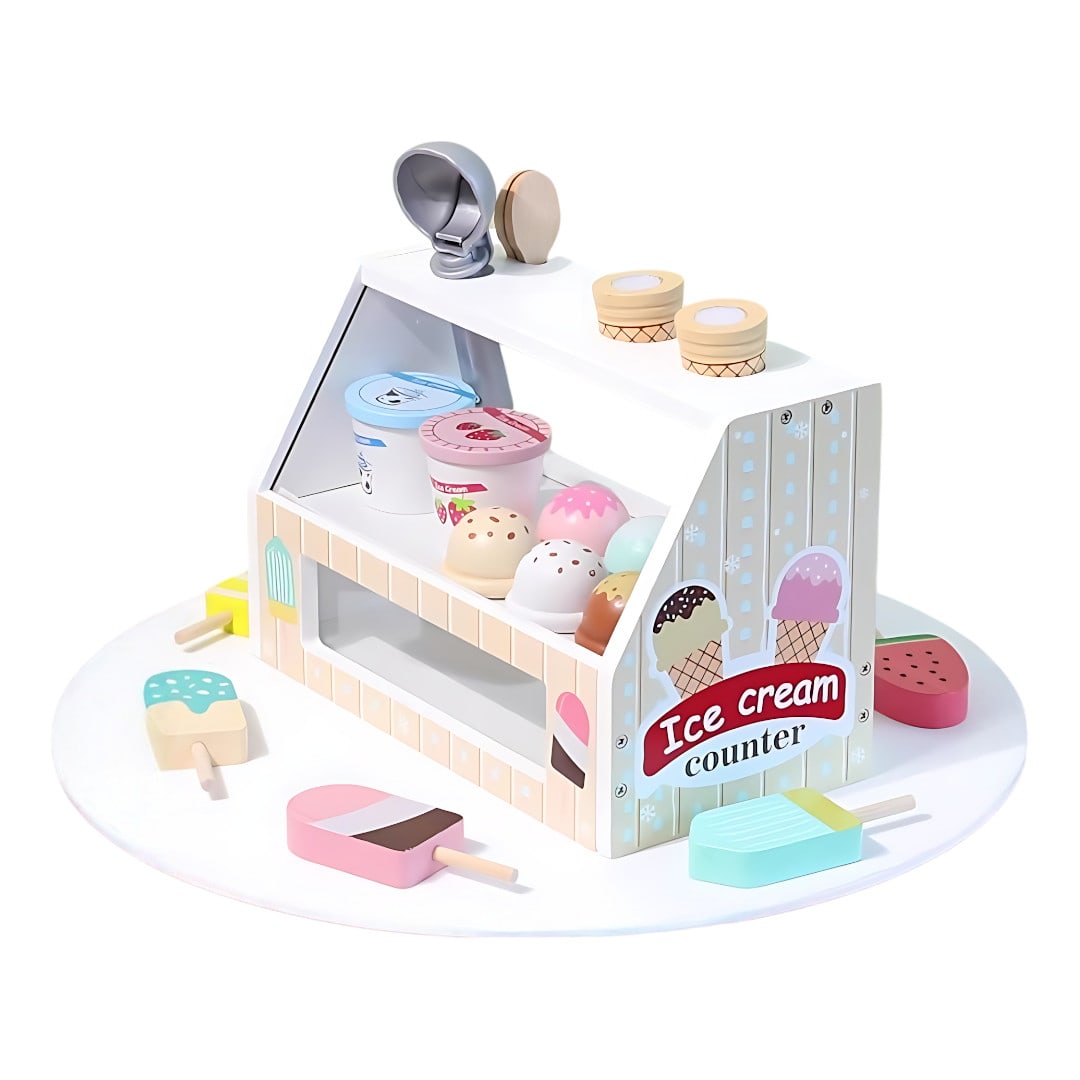 Juguete De Madera Máquina De Helados Fábrica Para Niños Kids House Juguete De Madera Máquina De Helados Fábrica Para Niños Kids House