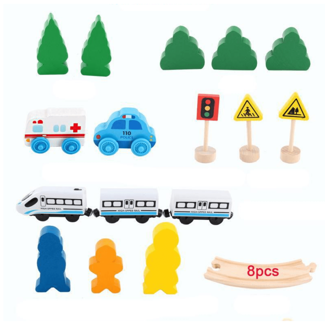 Tren Eléctrico con Pista madera6