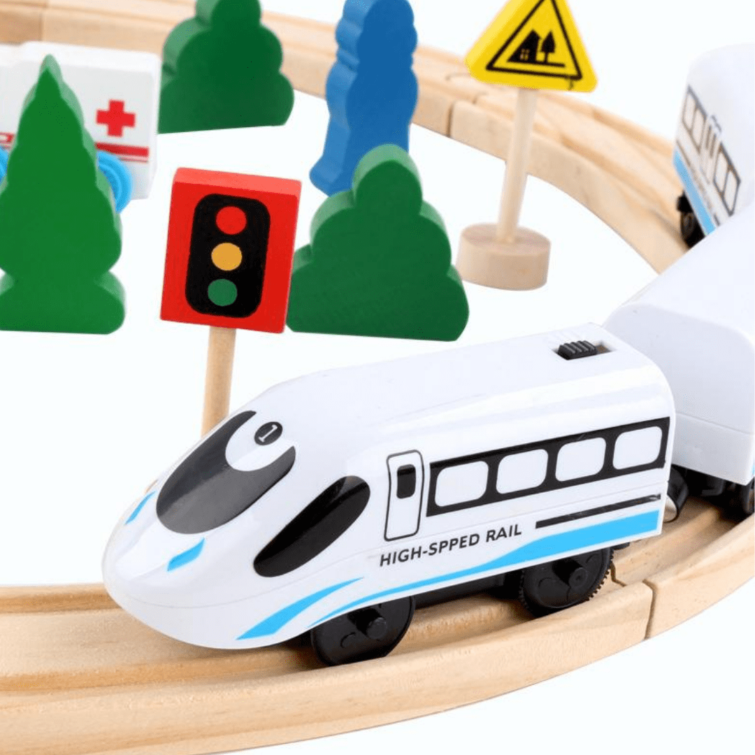 Tren Eléctrico con Pista madera3