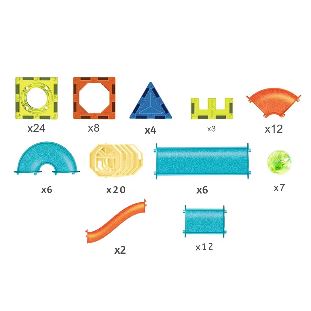 Tuberías Magnéticas luminosas 110 piezas5
