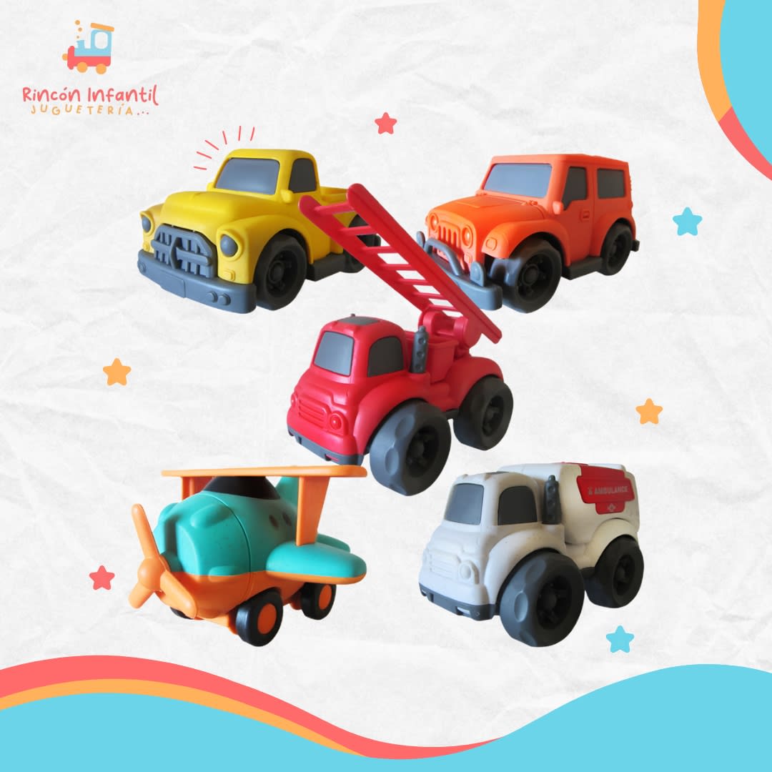 Set Vehículos Bioplástico Rincon Infantil