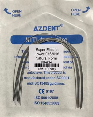 Arco Niti super Elástico Natural Rectangular