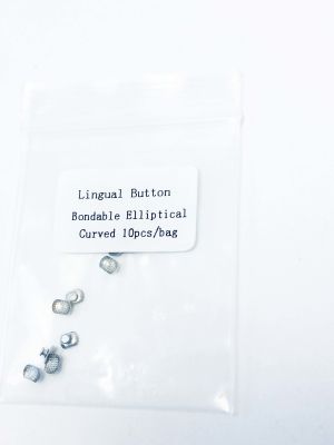 Botón lingual base elíptica