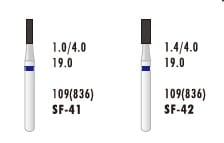 Fresa Diamante FG. Cilíndrica Punta Plana