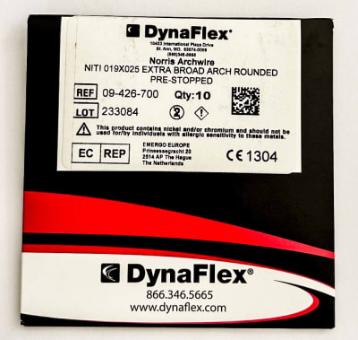 Arco Niti  Broad Rounded Rect.0,019 x 0,25 10 ud. con stops incluidos