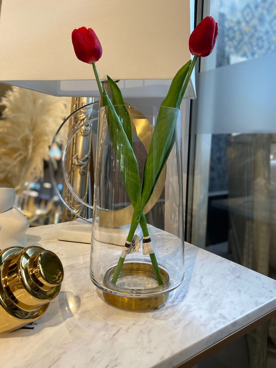 CANDELABRO VIDRIO COBRE | Tienda Online de muebles, decoración y diseño