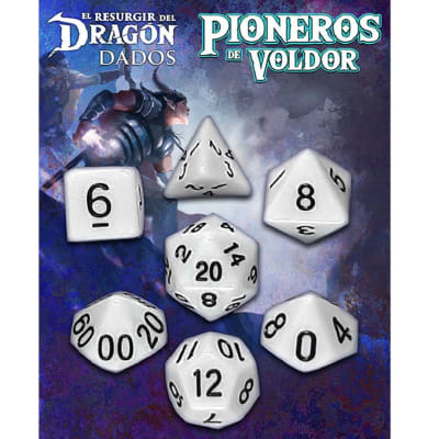 Set D7 Dados Pioneros de Voldor - Blanco Kaosi