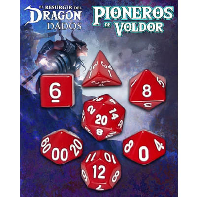 Set D7 Dados Pioneros de Voldor -  Rojo Lantamar