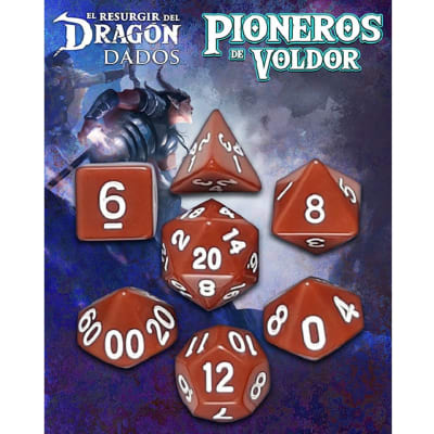 Set D7 Dados Pioneros de Voldor - Marrón Shabana