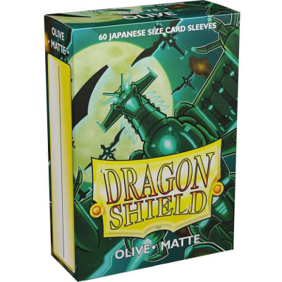 Protectores Dragon Shield Japanese Matte Olive - 60 Unidades