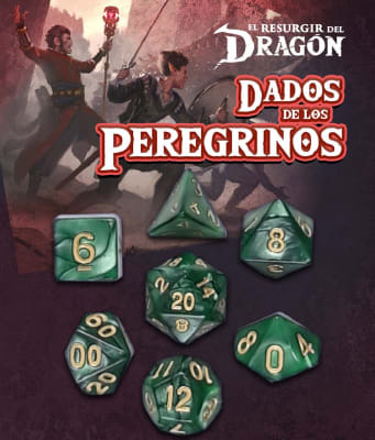 Set D7 Dados de los Peregrinos: Verde Ssuchuq