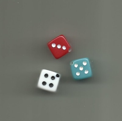 Dado D6 Caras Perforado