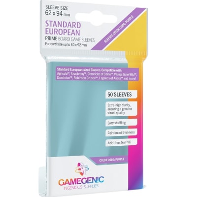 Protectores GameGenic: Standard European - 62 x 94 mm