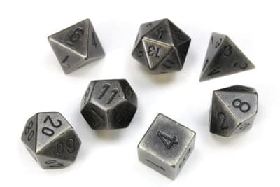 Set D7 Dados Metálicos: Solid Metal - Dark Metal
