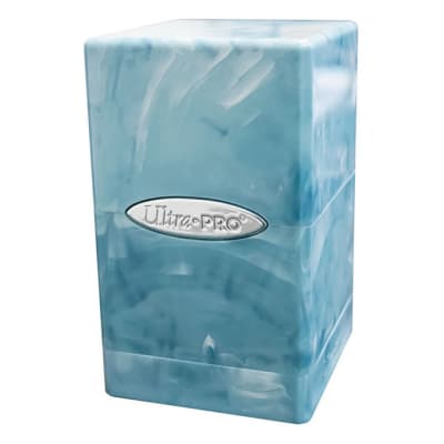 Ultra Pro: Caja Porta Mazo Satin Tower - Marble Blue/White
