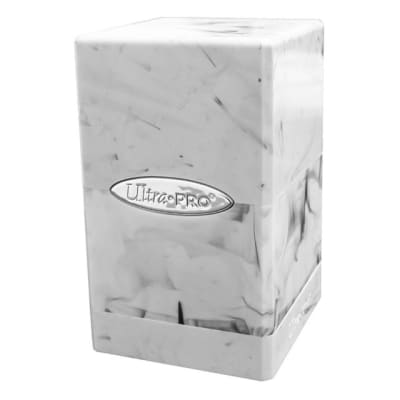 Ultra Pro: Caja Porta Mazo Satin Tower - Marble Black/White