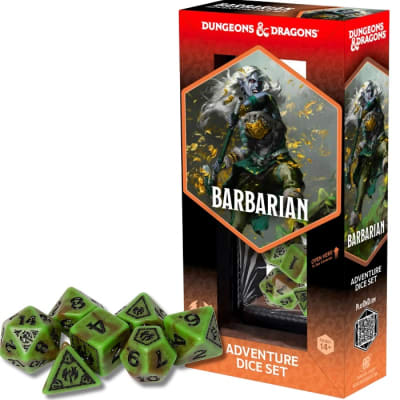 D&D Adventure Dice: Barbarian - Green/Brown