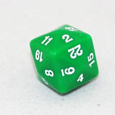 Dado D24 Caras: Opaco - Verde