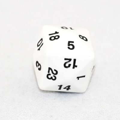 Dado D24 Caras: Opaco - Blanco