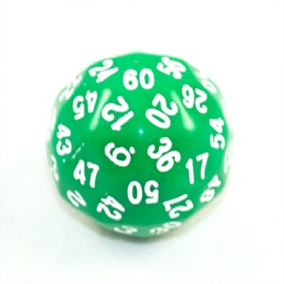 Dado D60 Caras: Opaco - Verde