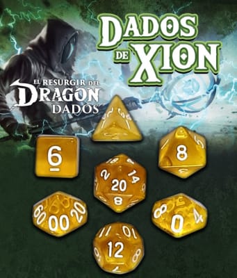 Set D7 Dados de Xion: Amarillo Vindusan