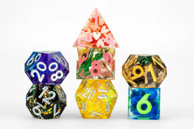 Set D7 Dados: Sharp Edge Resin - Mystery Misfit