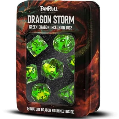 Set D7 Dados: Dragon Storm - Green Dragon