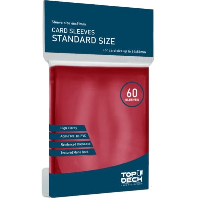 Protectores Top Deck: Standard - Rojo
