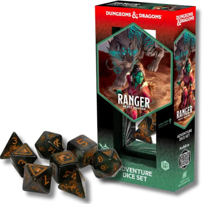 D&D Adventure Dice: Ranger Beast Master - Black/Brown