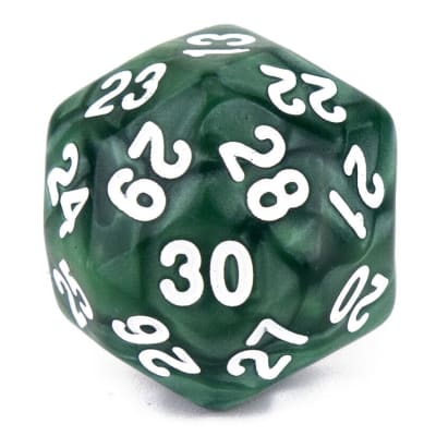 Dado D30 Caras: Opaco - Verde