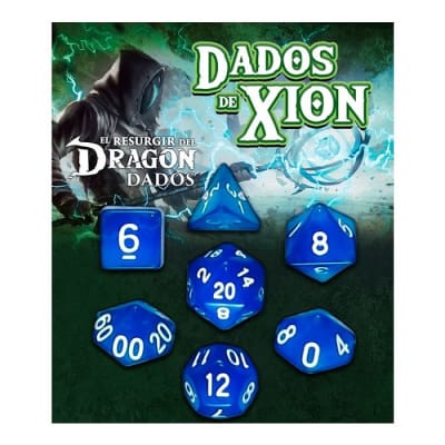 Set D7 Dados de Xion: Azul Mármeron