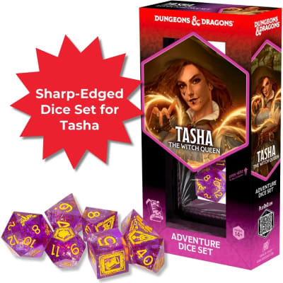 D&D Adventure Dice: Tasha the Witch Queen: Purple/Gold