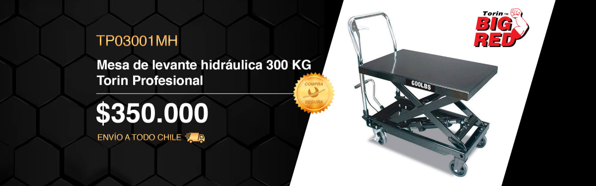 product mesa de levante hidraulica 300 kg torin profesional certificada