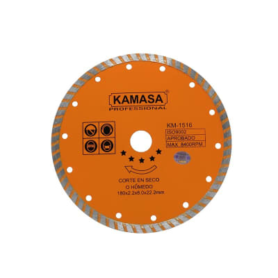 Disco diamantado turbo ceramica 7 180x2 Kamasa 