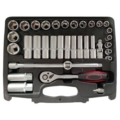 Juego de dados largos y cortos 3/8