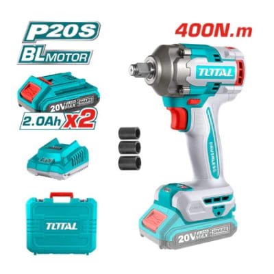 Llave de impacto inalambrica 1/2 400NM 20vt Total1