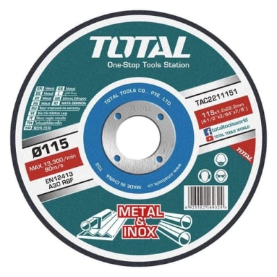 DISCO CORTE P METAL ABRASIVO 115MMX1.2MM TOTAL