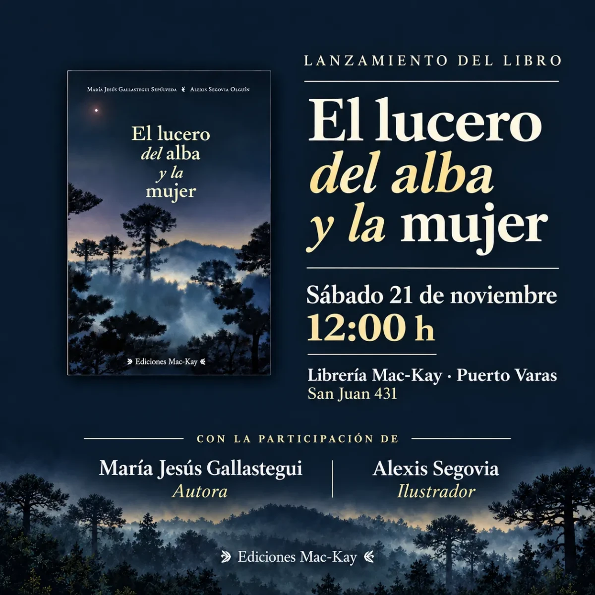 Lanzamiento Libro El Lucero del alba y la mujer