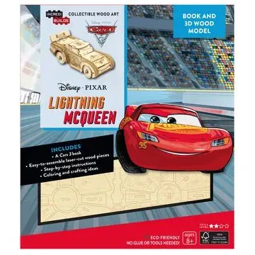 DISNEY PIXAR CARS 3 LIGHTNING MCQUEEN LIBRO Y MODELO PARA ARMAR 3D1